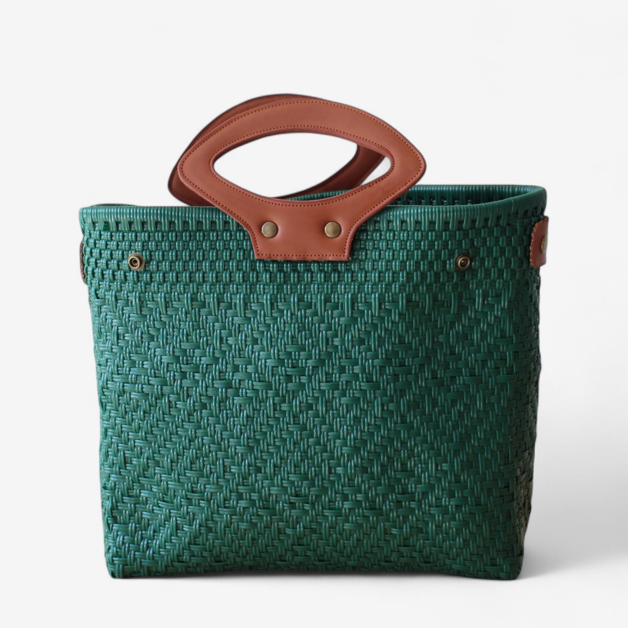 Emerald Green Handwoven Tote