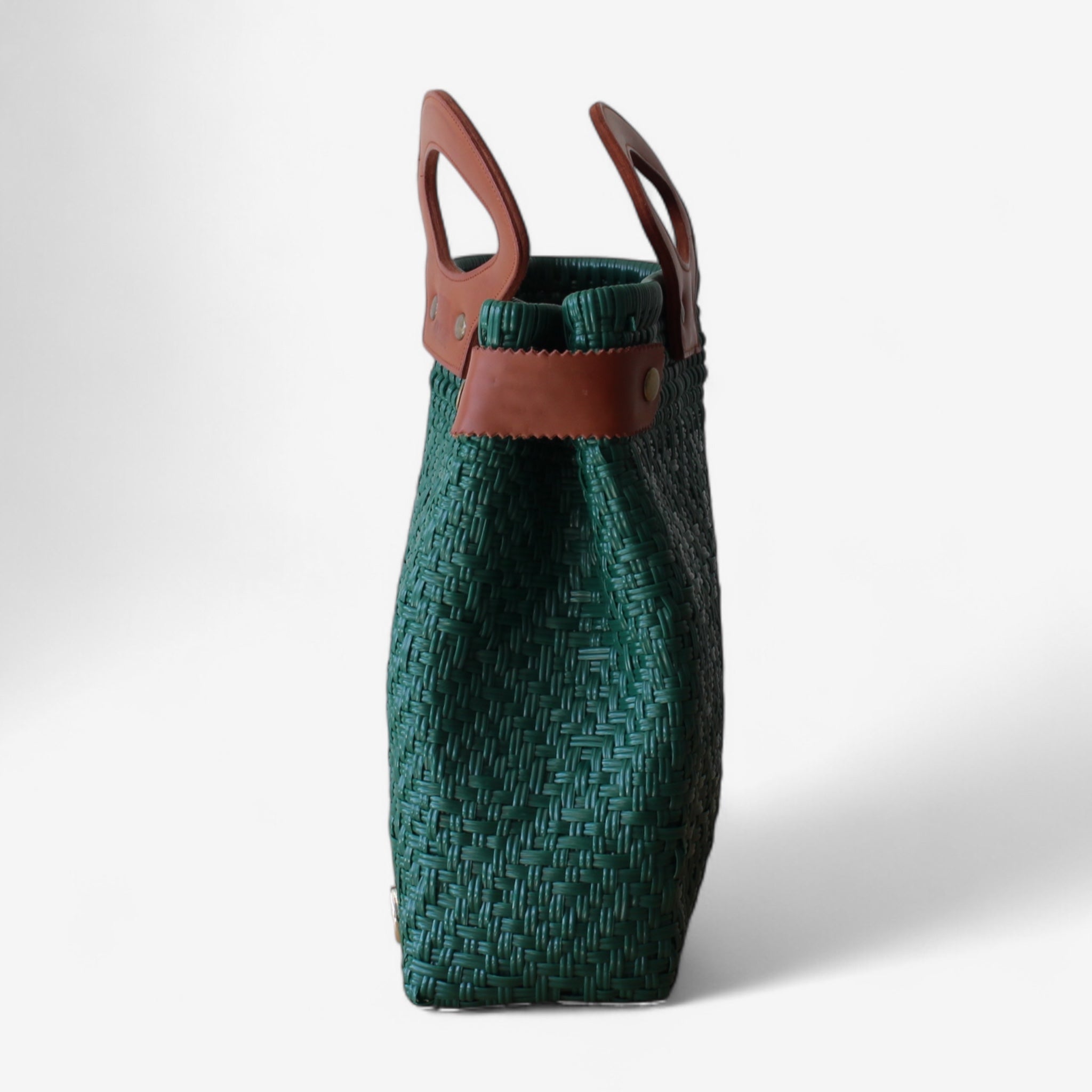 Emerald Green Handwoven Tote
