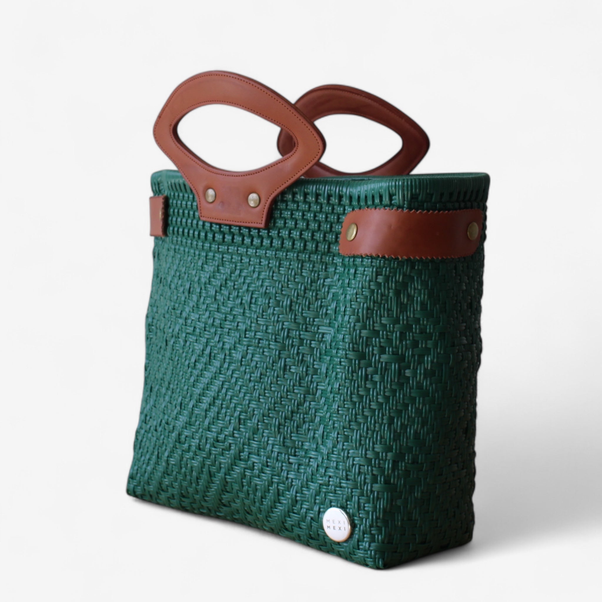 Emerald Green Handwoven Tote