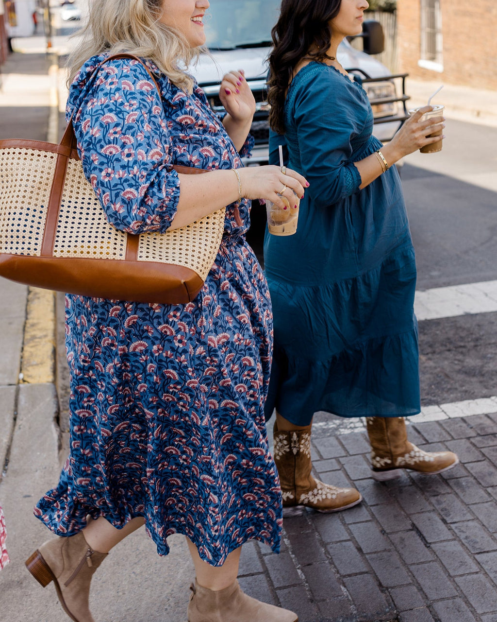 The Jess Top in Indigo Bloom