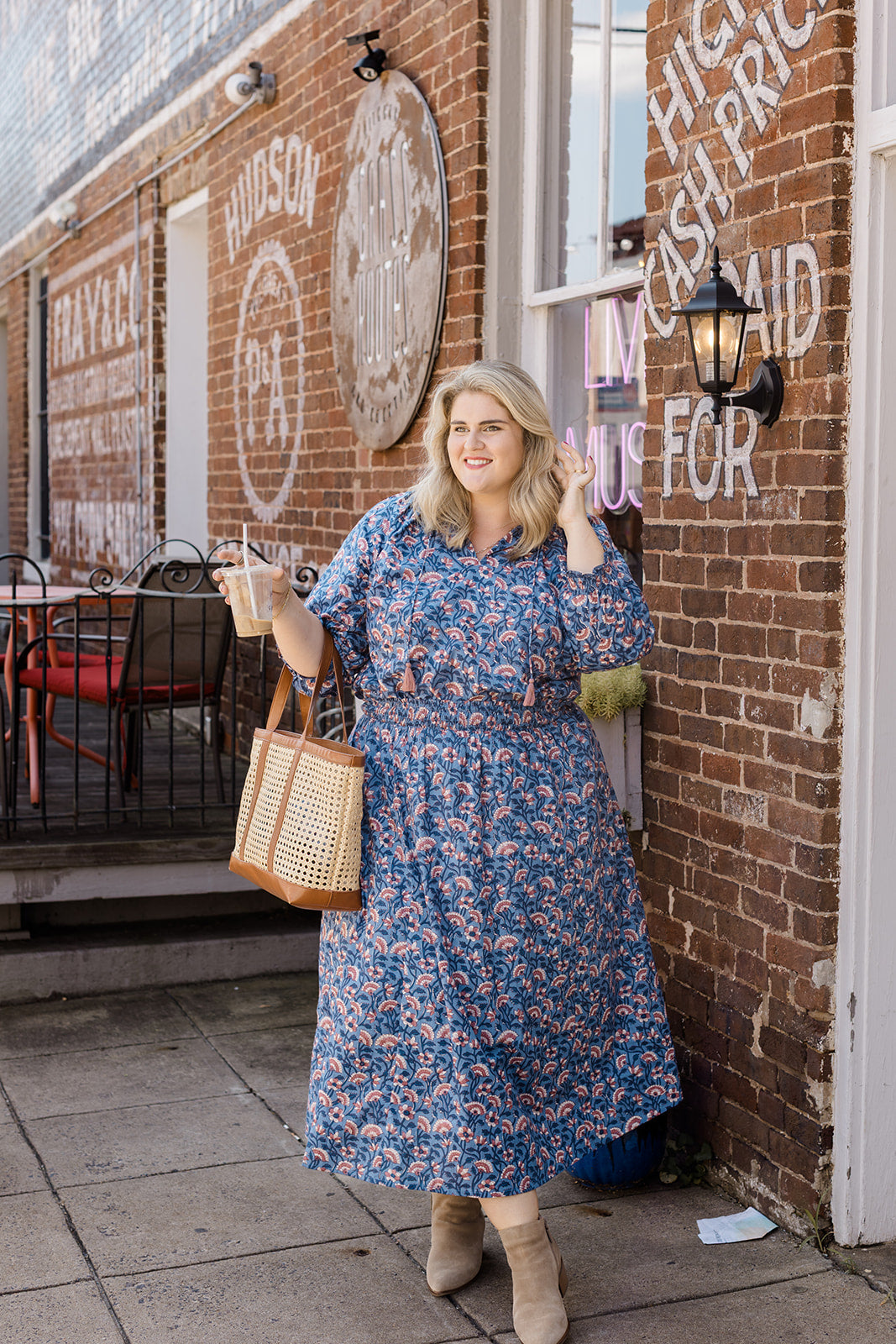 The Jess Top in Indigo Bloom