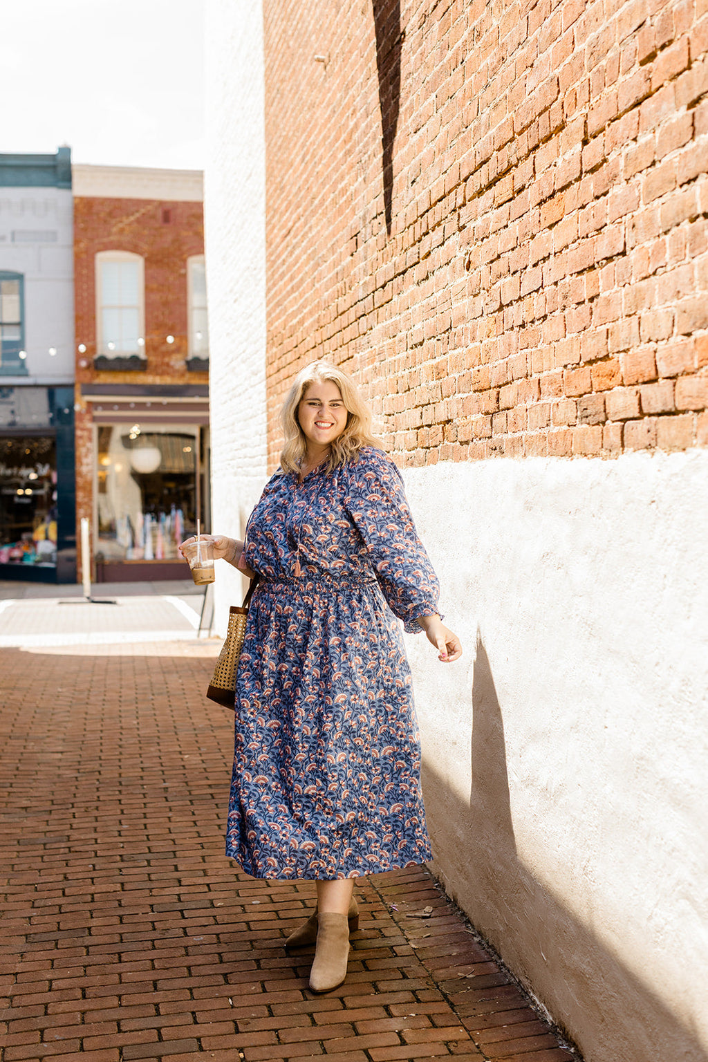 The Jess Top in Indigo Bloom