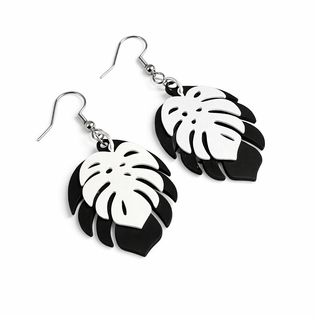 Monstera Leaf Dangle Earrings