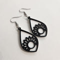 Teardrop Sunflower Dangle Earrings