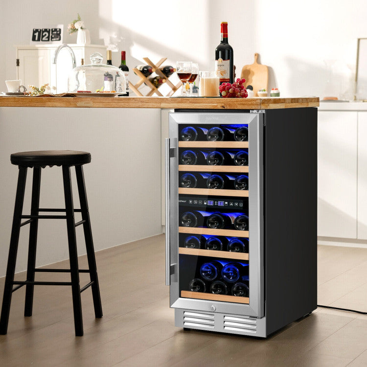 Dual-Zone 30-Bottle Wine Cooler