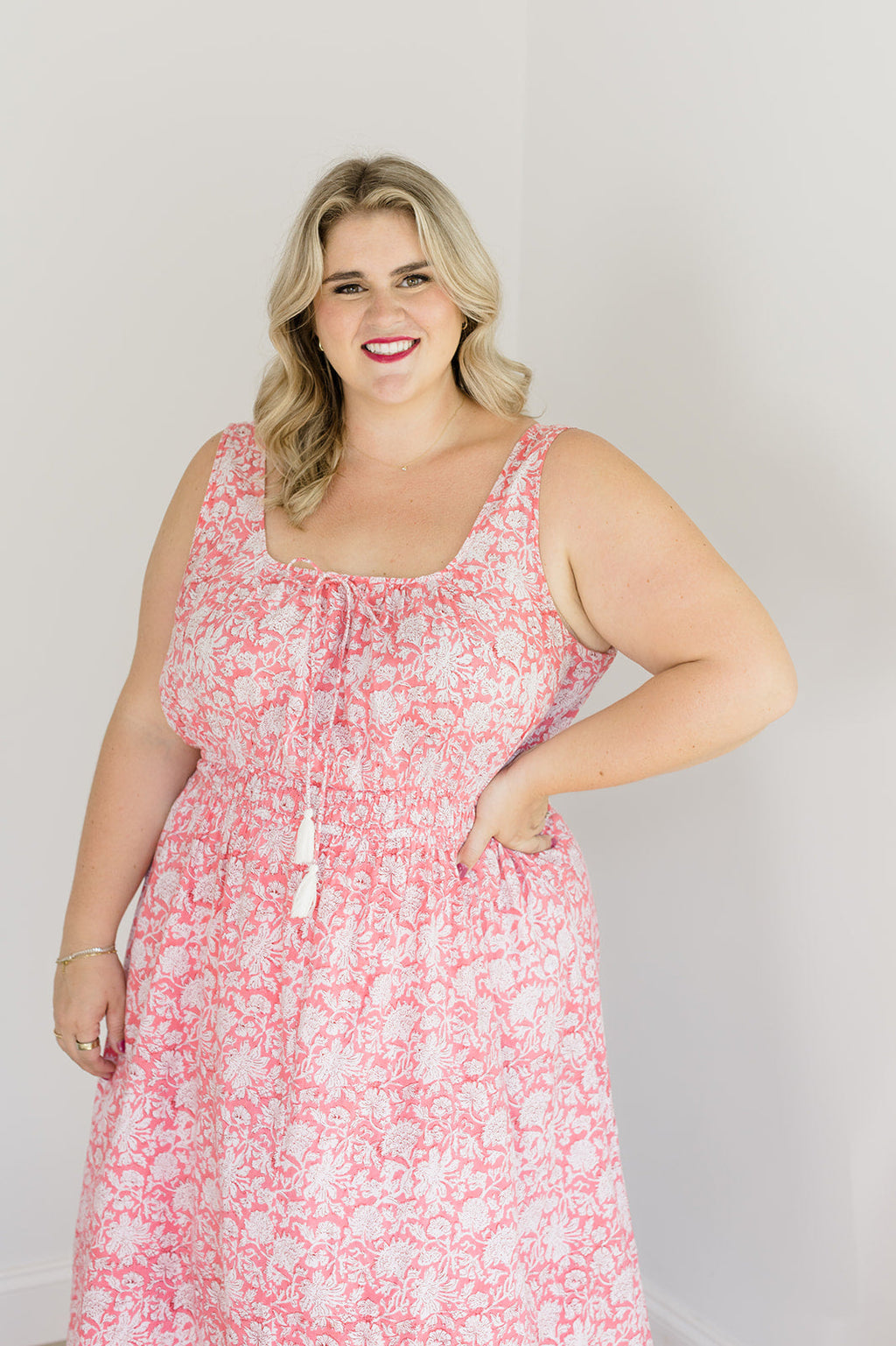 The Kiley Tank Dress in Watermelon Sorbet