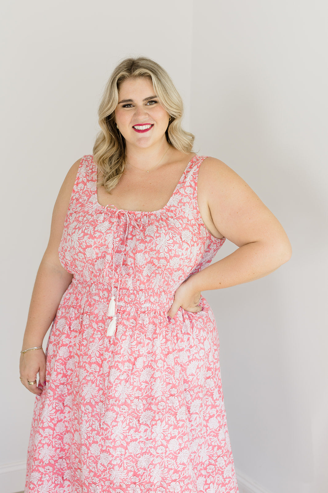 The Kiley Tank Dress in Watermelon Sorbet