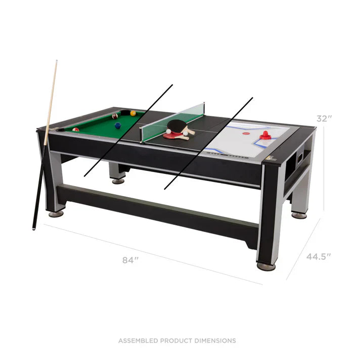 Triumph 84" 3-in-1 Rotating Swivel Multigame Table