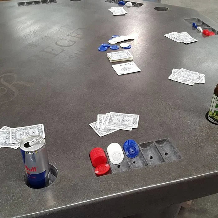 Stone Age Concrete Outdoor Poker Table