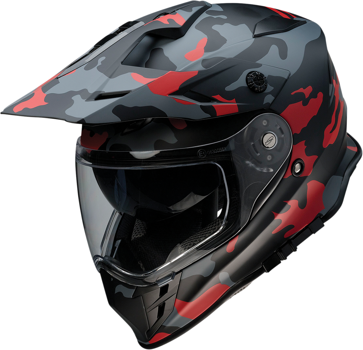 Z1R, Z1R Range Helmet - Camo Red, Small (Part #0140-0094) | Versatile Motorcycle Helmet with Sun Visor and Removable Lining