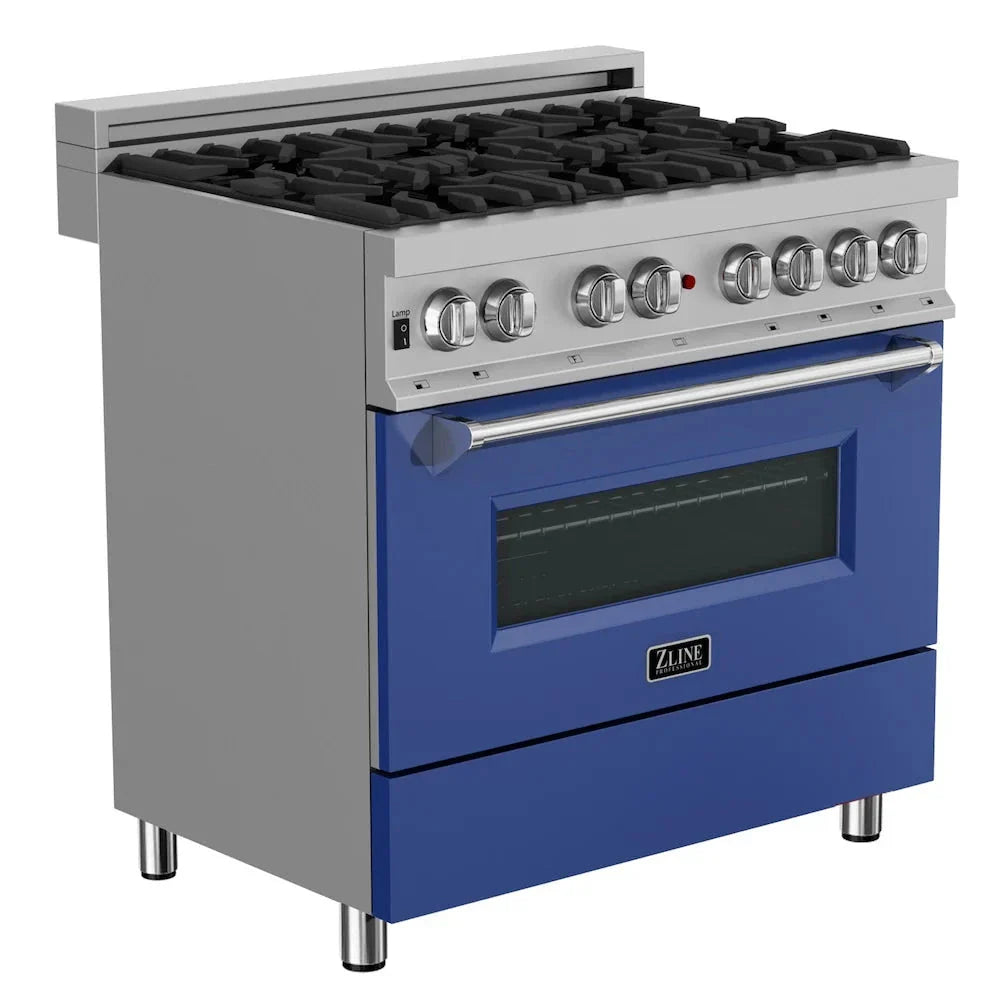 ZLINE 36" Bundle Range RAS-BM-36 & Range Hood 8654BM-36, 2KP-RASBMRH36