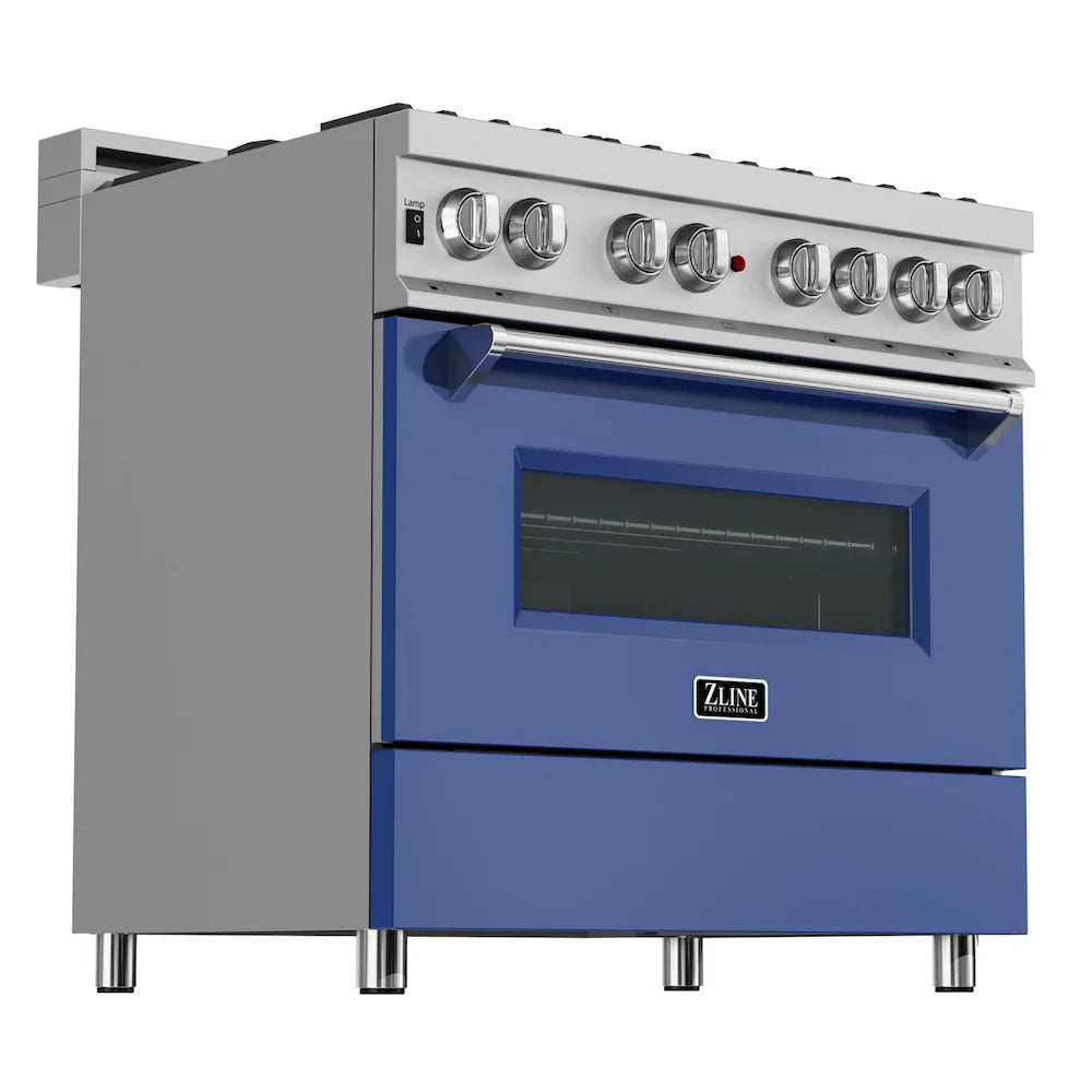 ZLINE 36" Bundle Range RAS-BM-36 & Range Hood 8654BM-36, 2KP-RASBMRH36