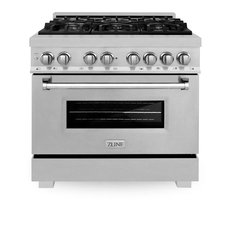 ZLINE 36" Bundled Stainless DualRange RangeHood Dishwasher 3KP-RASRH36-DW