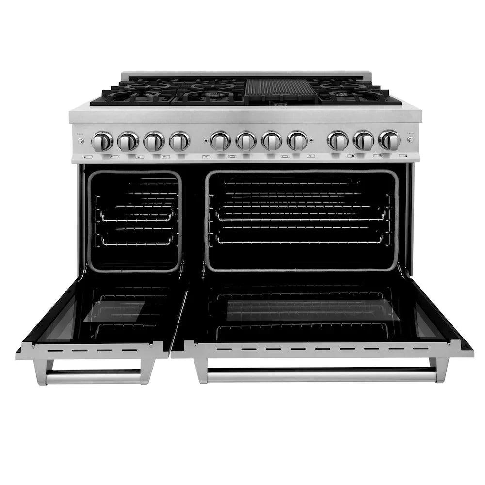 ZLINE 48" Bundled Stainless DualRange RangeHood Dishwasher 3KP-RASRH48-DWV