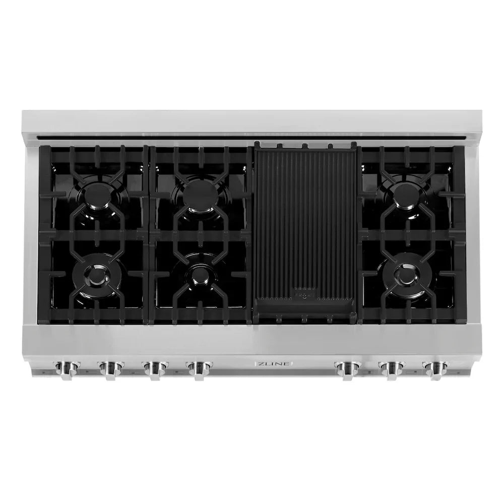 ZLINE Kitchen Package Refrigerator, Rangetop, Rangehood, Wall Oven, 4KPR-RTRH48-AWS