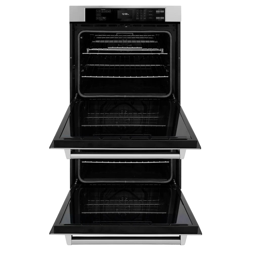 ZLINE Kitchen Package Refrigerator, Rangetop, Rangehood, Wall Oven, 4KPR-RTRH48-AWD