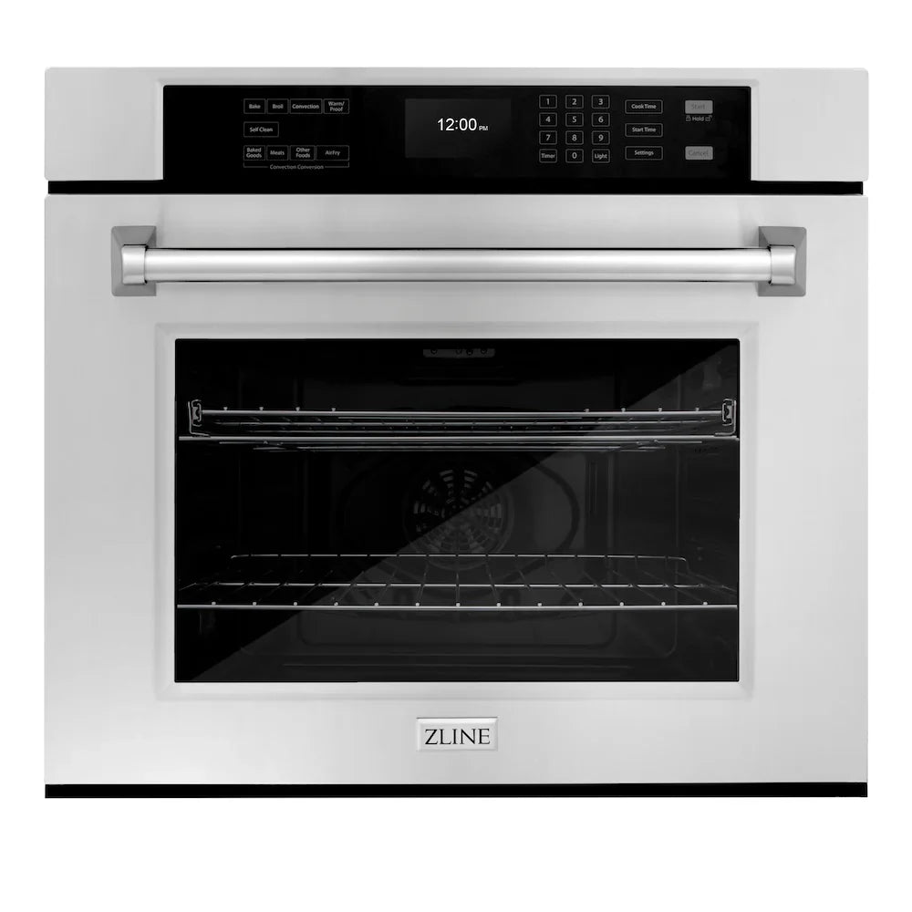 ZLINE Kitchen Package Refrigerator, Rangetop, Rangehood, Wall Oven, 4KPR-RTRH48-AWS