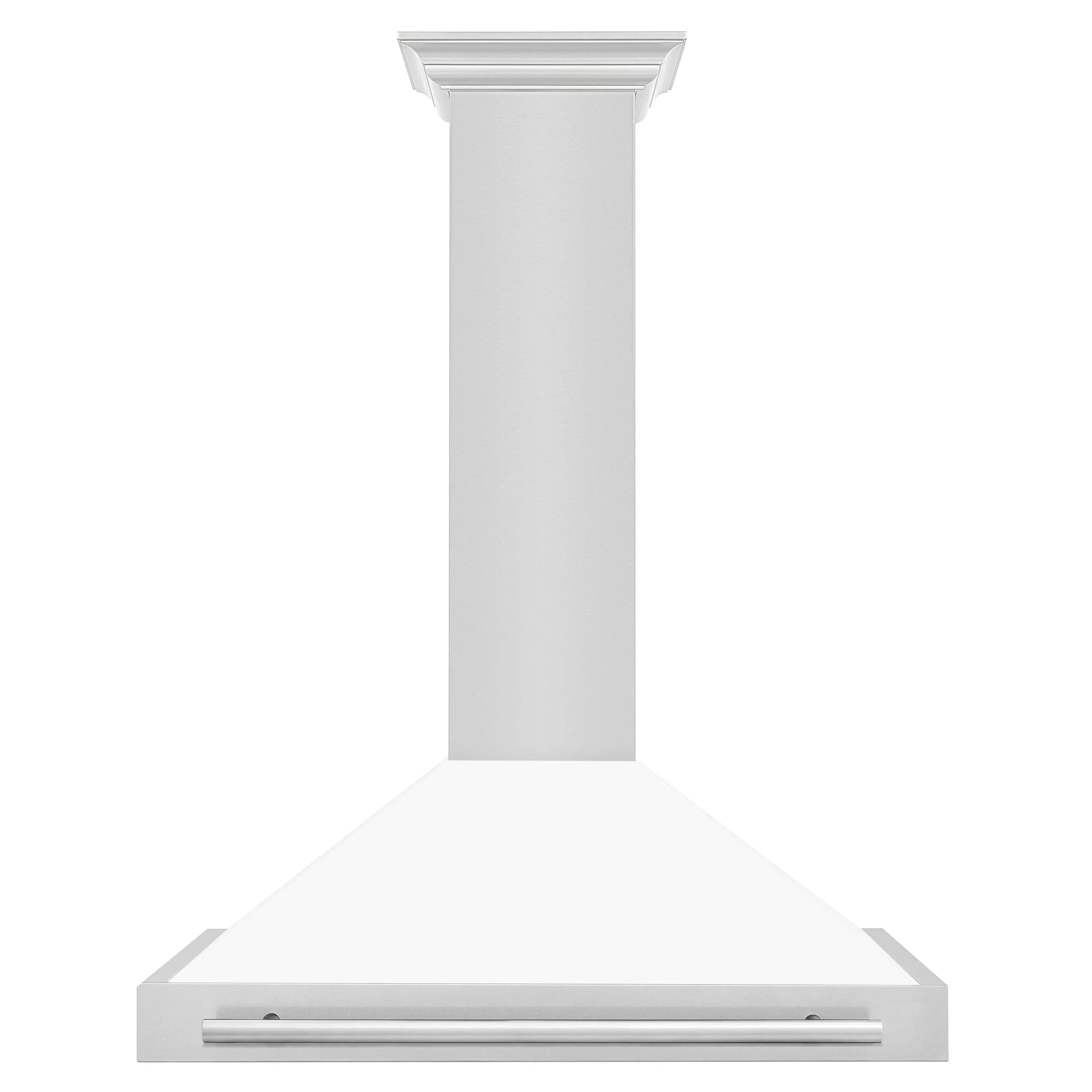 ZLINE 36" Stainless Hood, White Matte, Stainless Handle KB4STX-WM-36