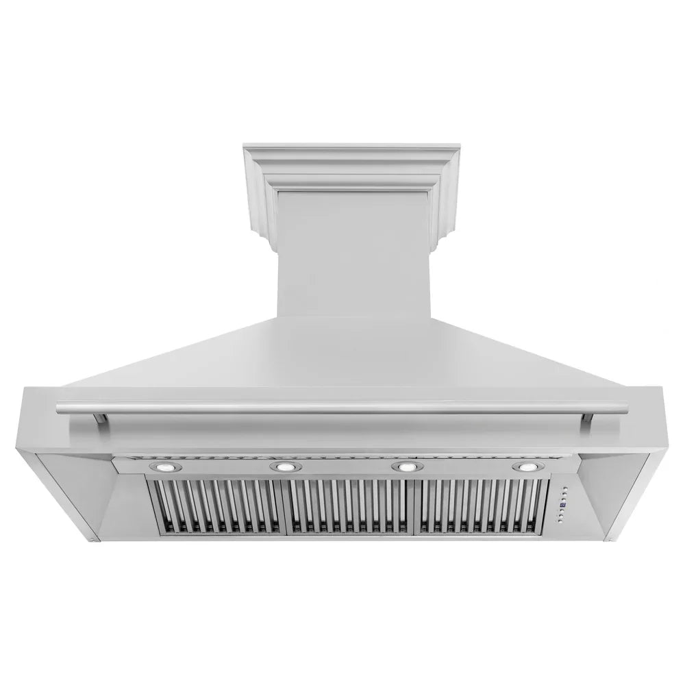 ZLINE 48" Autograph Stainless Black Wall Range Hood, 8654STX-BLM-48