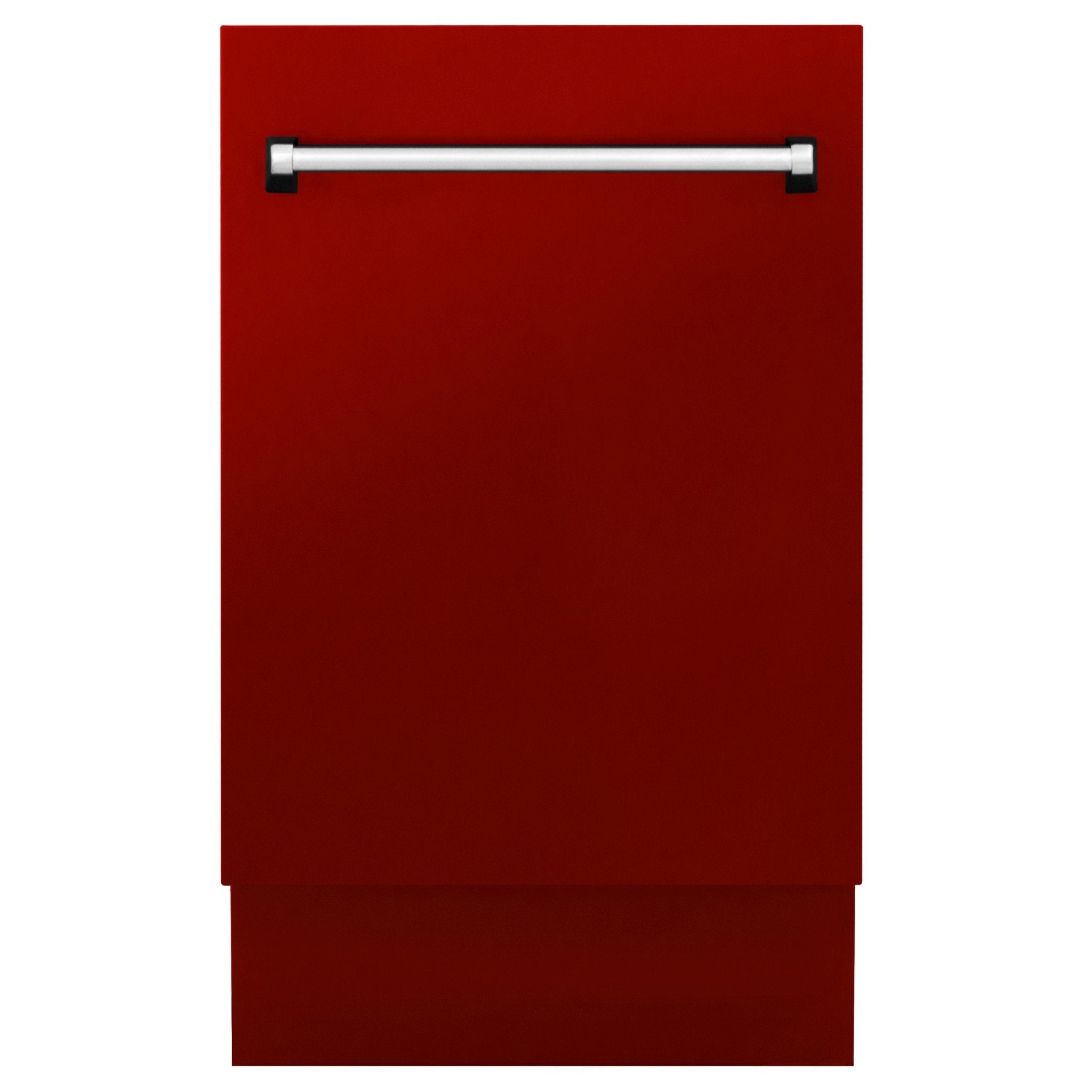 ZLINE 18" Dishwasher, Red Gloss panel, Stainless Tub, DWV-RG-18