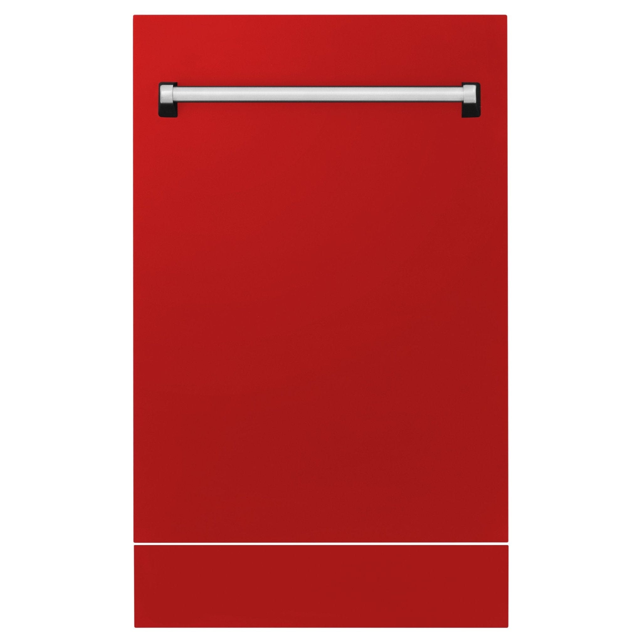 ZLINE 18" Dishwasher, Red Matt panel, Stainless Tub, DWV-RM-18