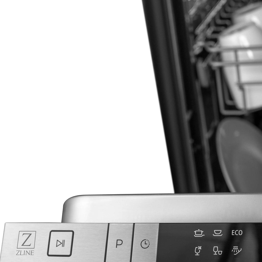 ZLINE 18 in. Compact Top Control Dishwasher with Stainless Steel Tub and Modern Style Handle, DW-BS-H-18
