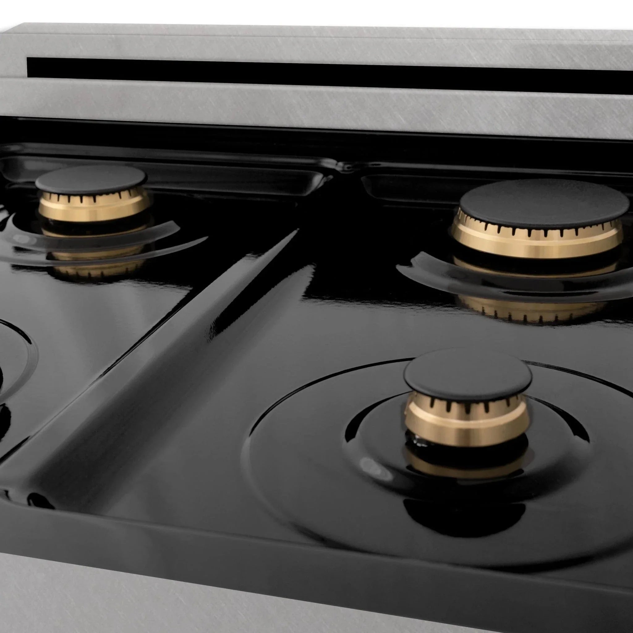 ZLINE 24" Autograph Gas Range, DuraSnow, White Door, RGSZ-WM-24-MB