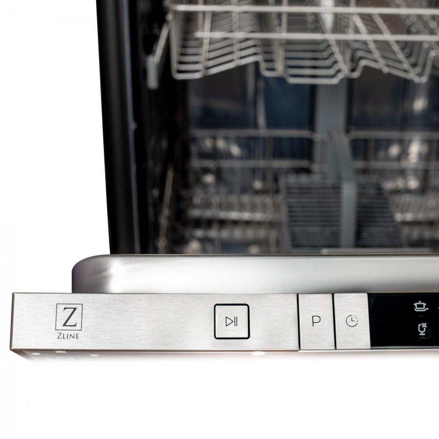 ZLINE 24" Dishwasher in Blue Matte and Traditional Style Handle, DW-BM-24