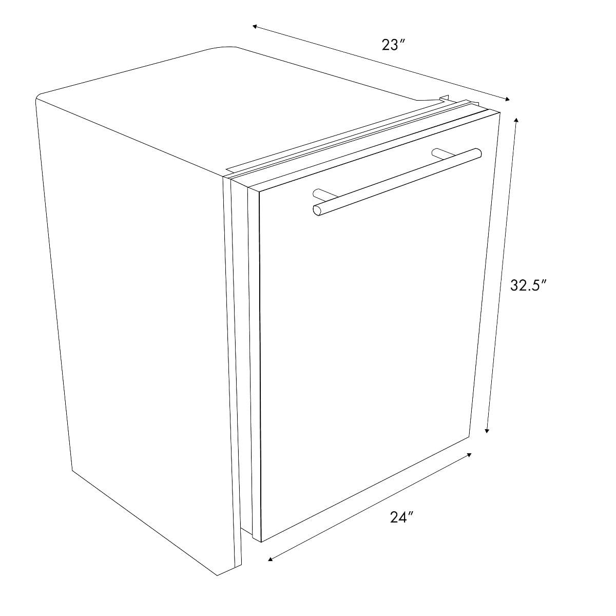 ZLINE 24" Dishwasher in Unfinished Wood with Stainless Steel Tub, DW-UF-24