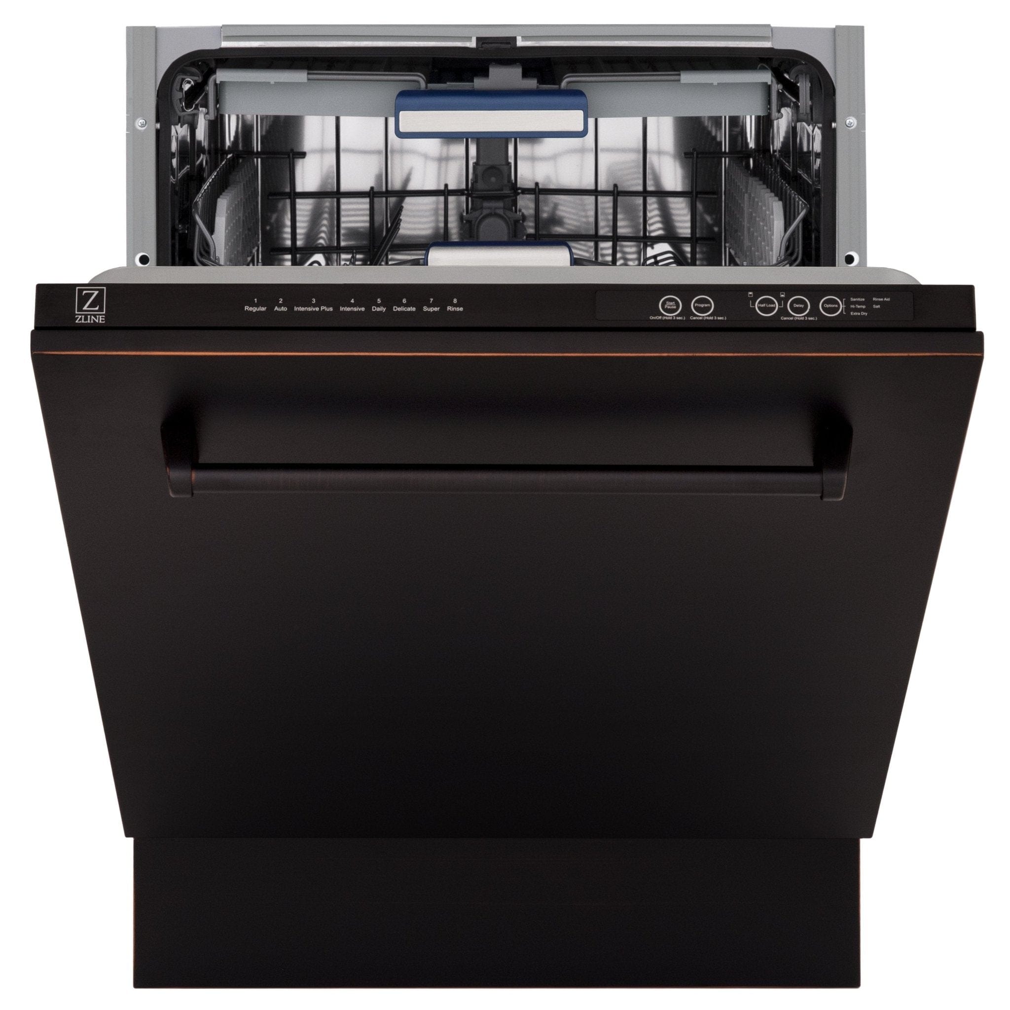 ZLINE 24" Dishwasher, Oil Rubbed Bronze panel, Stainless Tub, DWV-ORB-24