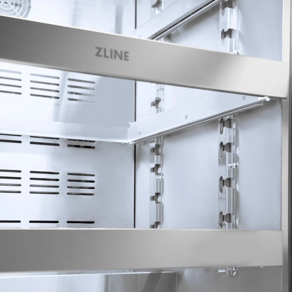 ZLINE 24 in. Touchstone 151 Can Beverage Fridge With Panel Ready Glass Door RBSPO-24