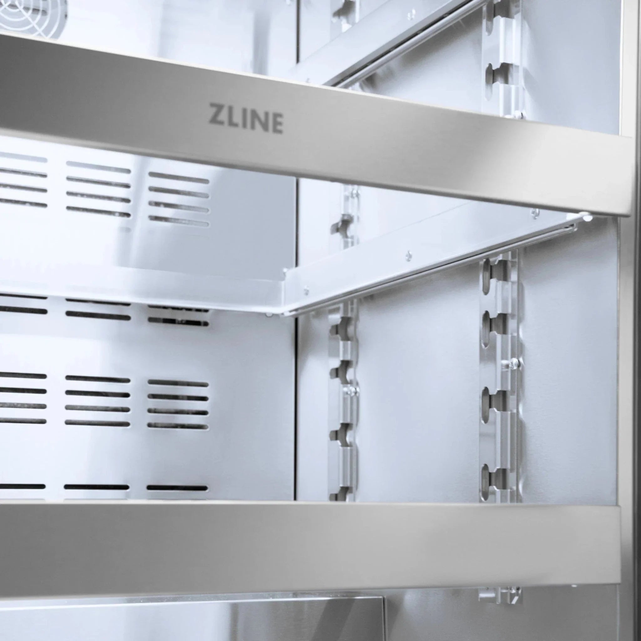 ZLINE 24 in. Touchstone Beverage Fridge, Solid Stainless Door, Polished Gold Handle RBSOZ-ST-24-G