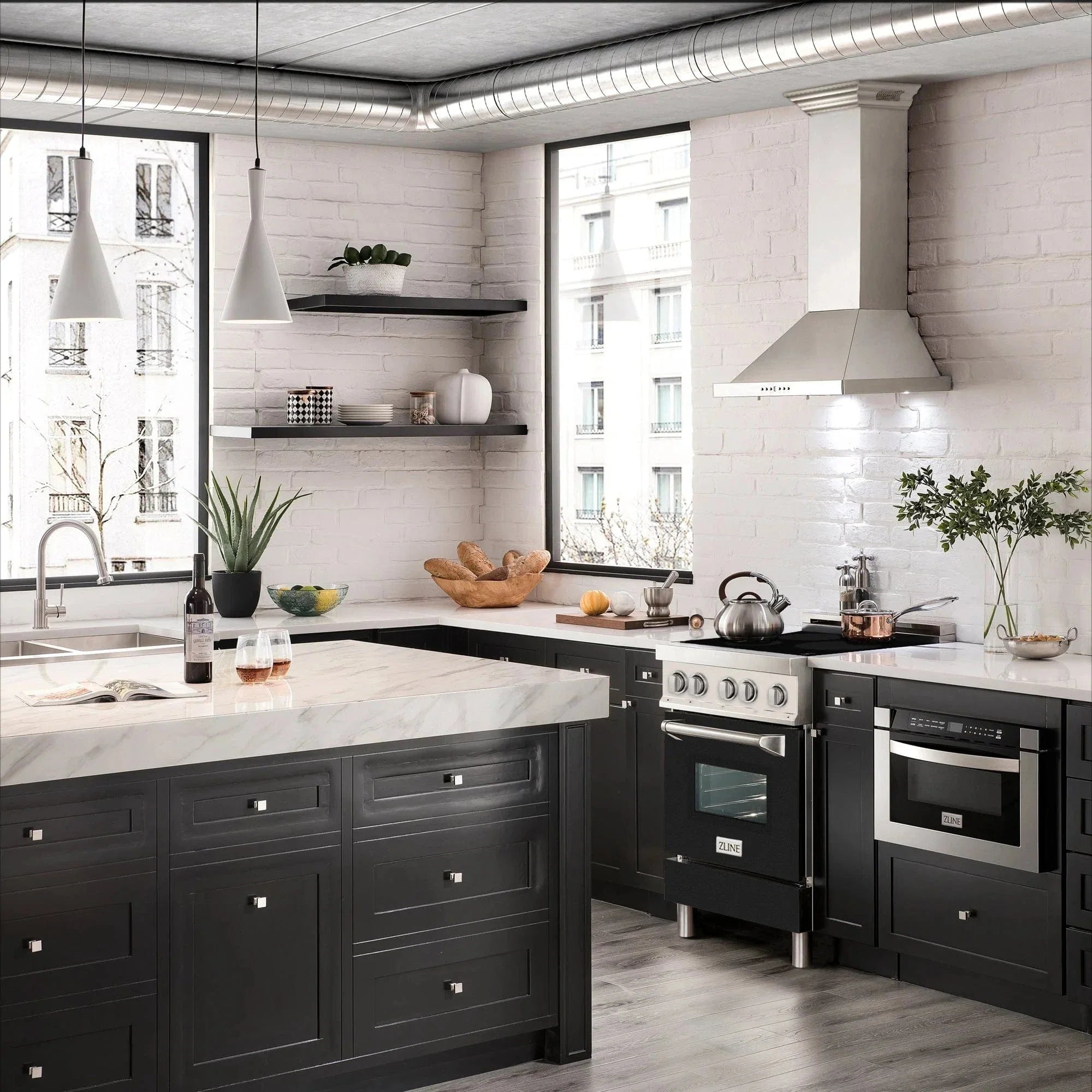 ZLINE 24" Induction Range with a 3 Element Stove and Electric Oven in Stainless Steel RAIND-BLM-24