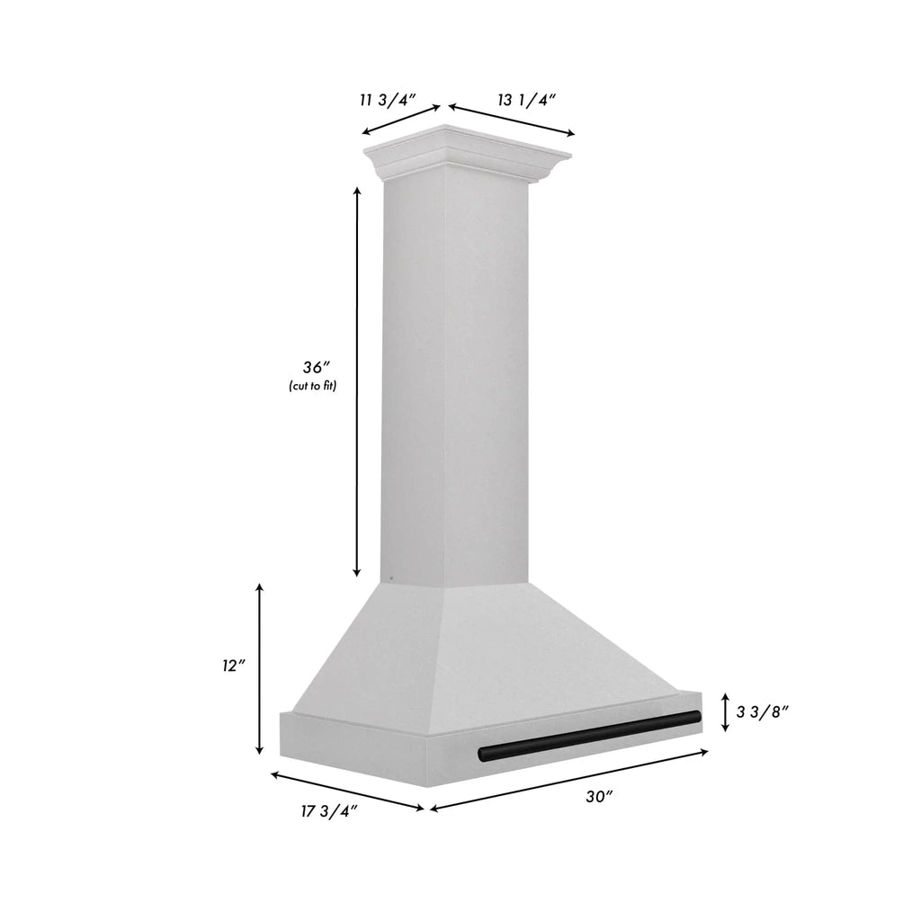 ZLINE 30" Autograph Stainless Wall Range Hood KB4SNZ-30-MB
