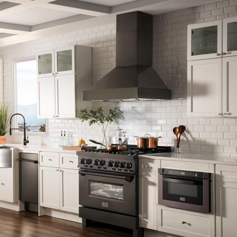 ZLINE 30" Black Stainless Steel Wall Mount Range Hood, BS655N-30