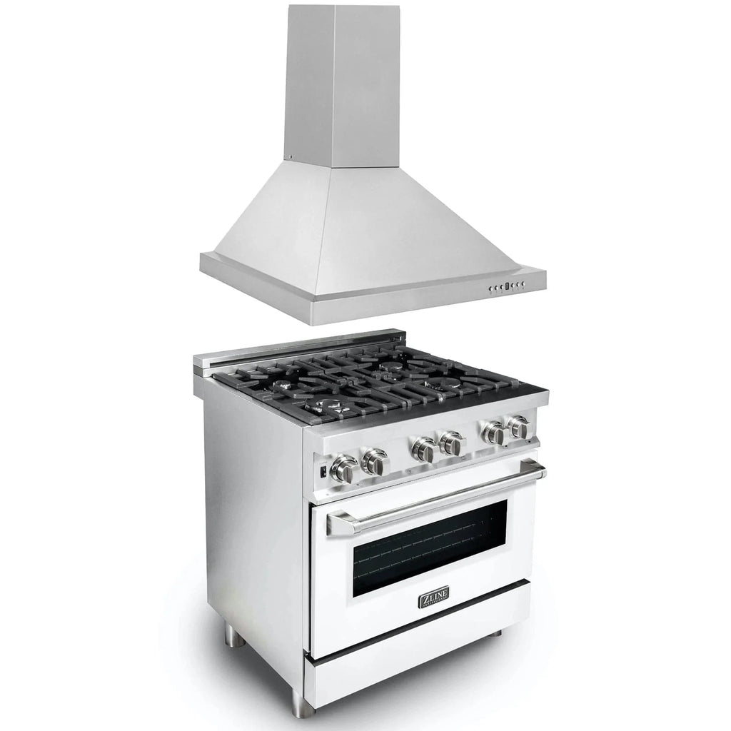 ZLINE 30" Bundle Range RA-WM-30 & Range Hood KB-30, 2KP-RAWMRH30