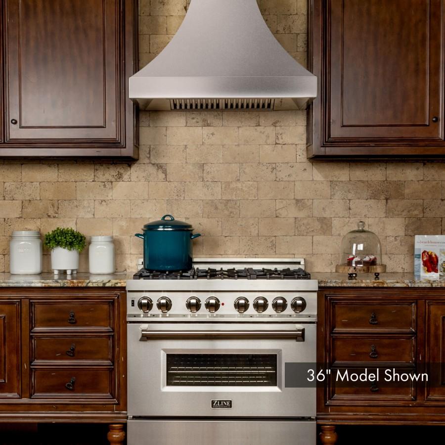ZLINE 30" Designer Snow Stainless Finish Wall Range Hood, 8632S-30