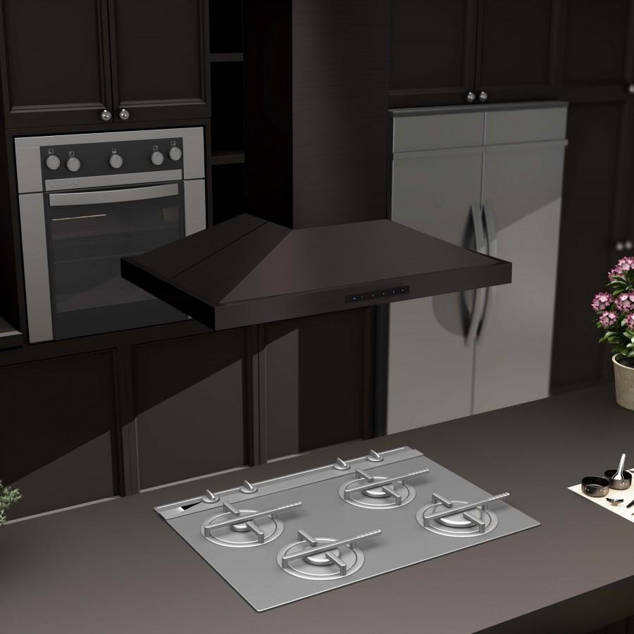 ZLINE 30" Island Range Hood in Black Stainless Steel, BSGL2iN-30