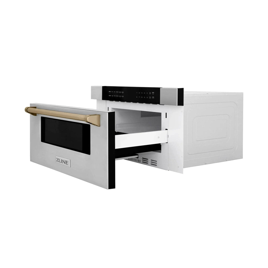ZLINE 30" Microwave Drawer, Stainless Steel, Bronze MWDZ-30-CB