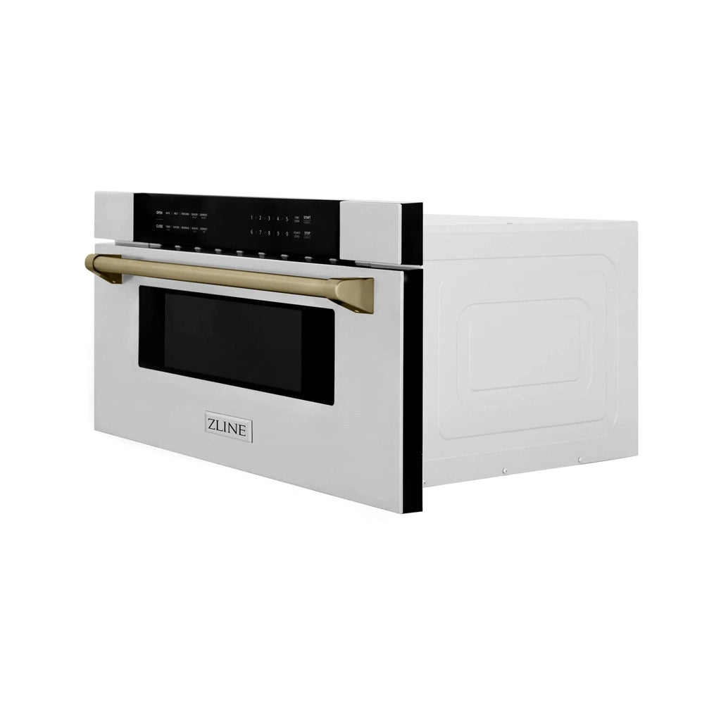 ZLINE 30" Microwave Drawer, Stainless Steel, Bronze MWDZ-30-CB