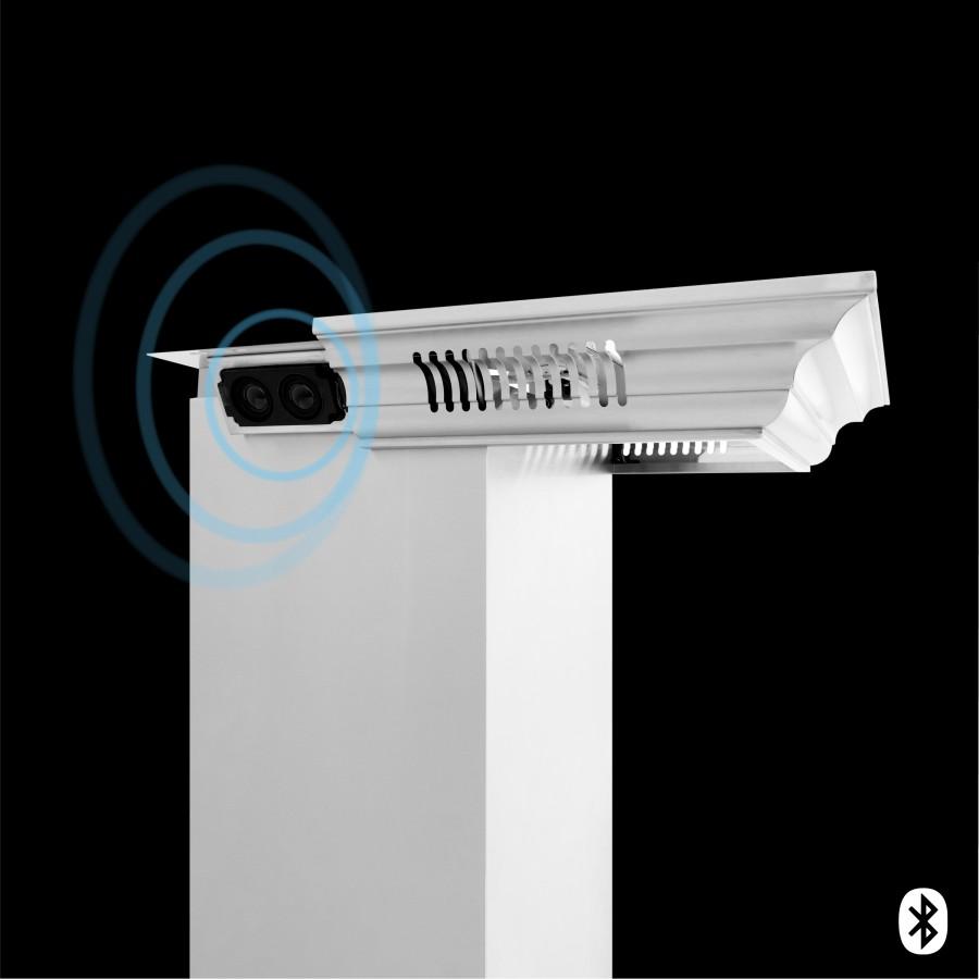 ZLINE 30" Professional Wall Range Hood, Built-in CrownSound® Bluetooth Speakers, 667CRN-BT-30