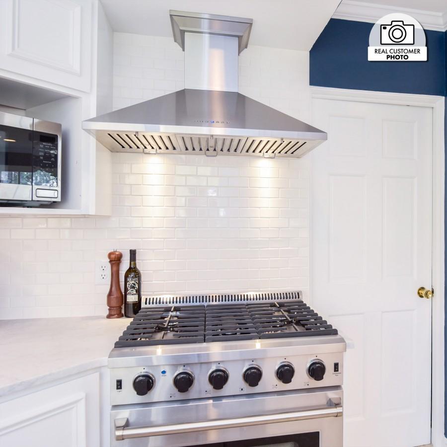 ZLINE 30" Stainless Steel Wall Range Hood, Crown Molding, KL2CRN-30