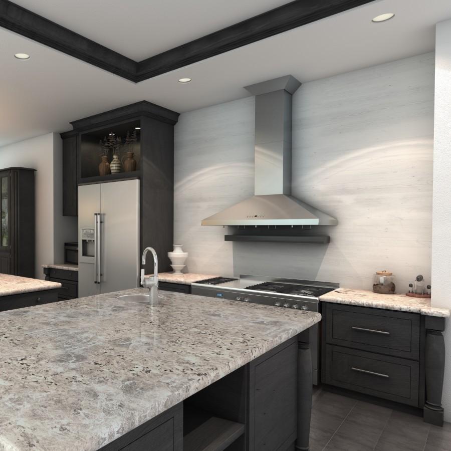 ZLINE 30" Stainless Steel Wall Range Hood, Crown Molding, KL2CRN-30