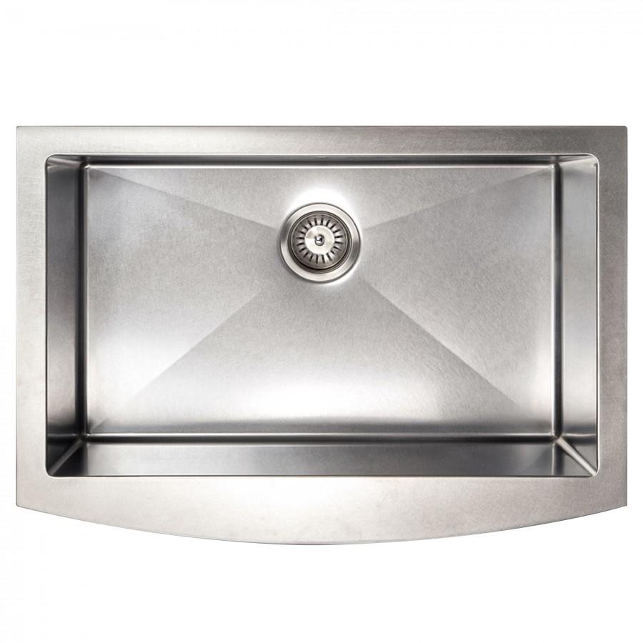 ZLINE 30" Undermount Single Bowl Apron Sink Stainless Steel, SAS-30S