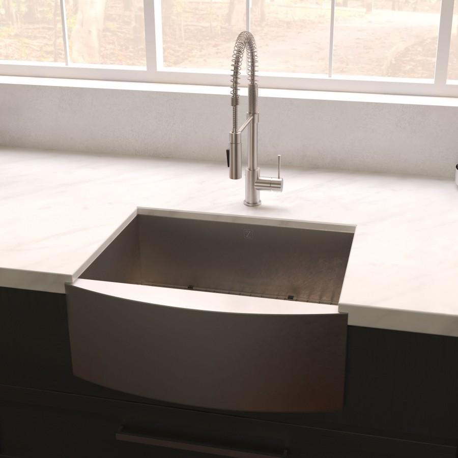 ZLINE 30" Undermount Single Bowl Apron Sink Stainless Steel, SAS-30S