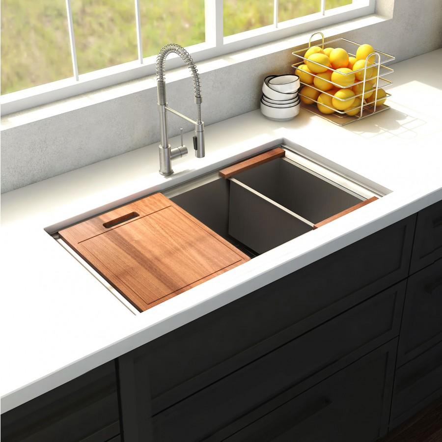 ZLINE 30" Undermount Single Bowl Ledge Sink Stainless Steel, SLS-30