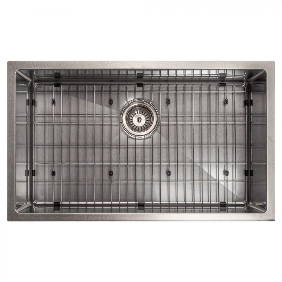 ZLINE 30" Undermount Single Bowl Sink DuraSnow Stainless Steel, SRS-30S