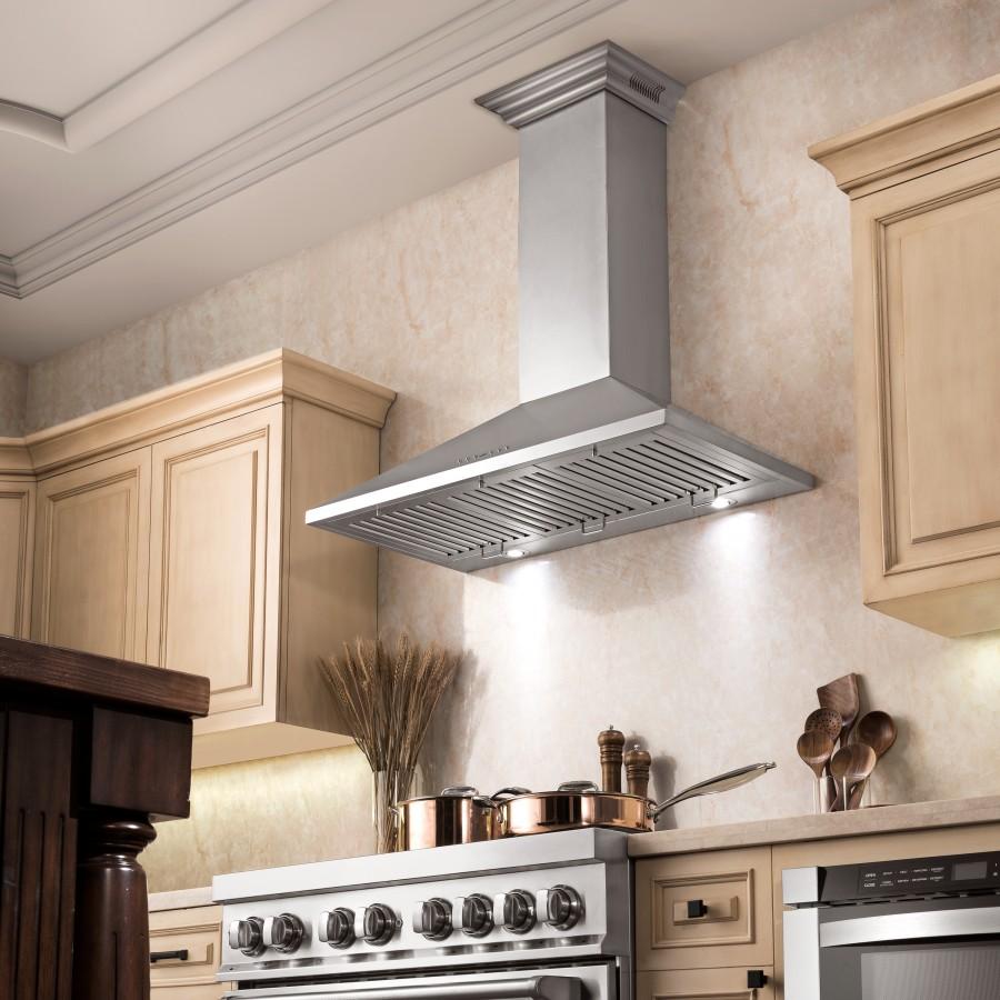 ZLINE 30" Wall Range Hood, Built-in CrownSound® Bluetooth Speakers, KL2CRN-BT-30