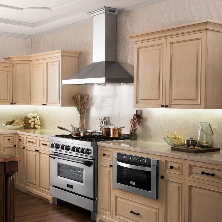 ZLINE 30" Wall Range Hood, Built-in CrownSound® Bluetooth Speakers, KL3CRN-BT-30