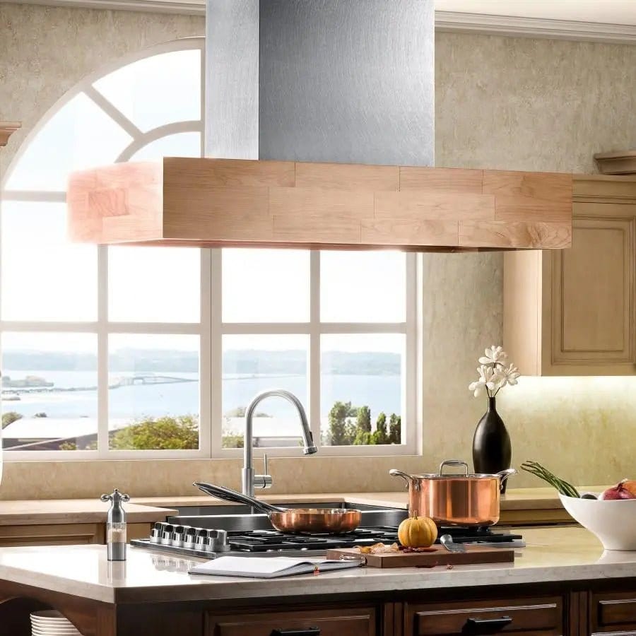 ZLINE 30" Wooden Island Range Hood, Butcher Block, 681iM-30